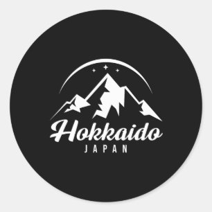 Hokkaido Japan Ski Resort Skiing Snowboarding Classic Round Sticker