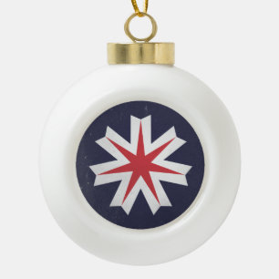 Hokkaido Prefecture Ceramic Ball Christmas Ornament