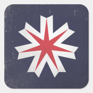 Hokkaido prefecture square sticker