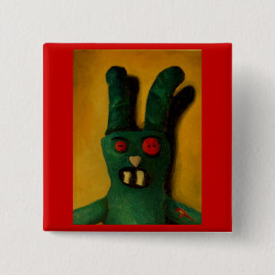 Hoku Zombie Bunny 1 15 Cm Square Badge