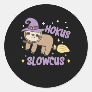 Hokus Slowcus - Fault Witch Halloween Costume Classic Round Sticker