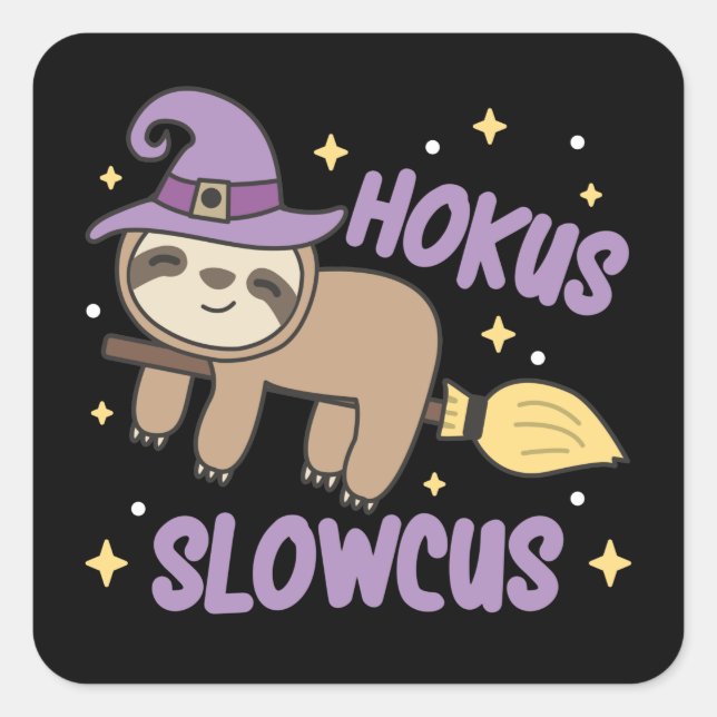 Hokus Slowcus - Fault Witch Halloween Costume Squa Square Sticker (Front)