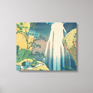 Hokusai Amida Falls Japan Waterfall  Canvas Print