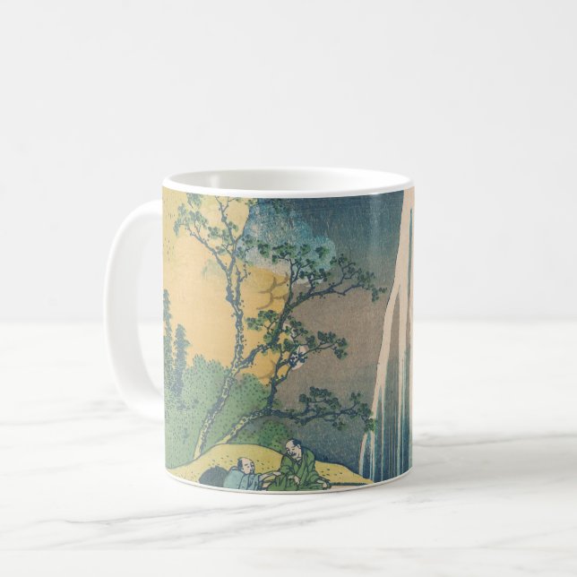 Hokusai Amida Falls Japan Waterfall  Coffee Mug (Front Left)