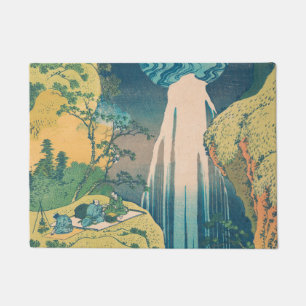 Hokusai Amida Falls Japan Waterfall  Doormat