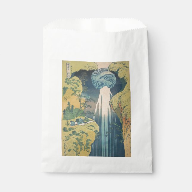 Hokusai Amida Falls Japan Waterfall  Favour Bags (Front)