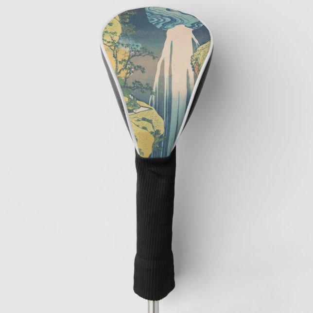 Hokusai Amida Falls Japan Waterfall  Golf Head Cover (Front)
