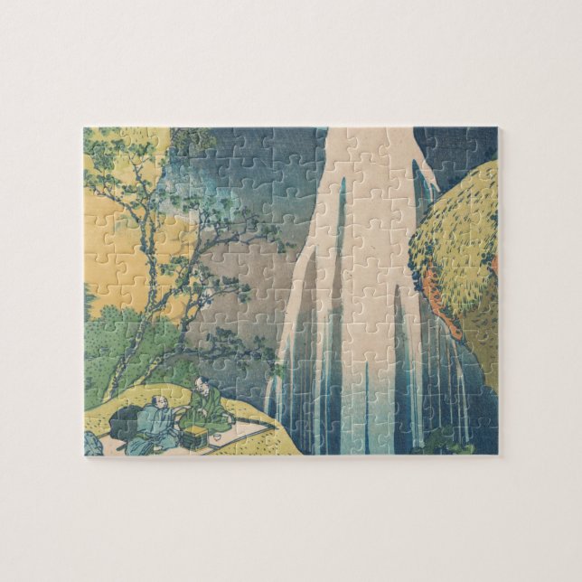 Hokusai Amida Falls Japan Waterfall  Jigsaw Puzzle (Horizontal)