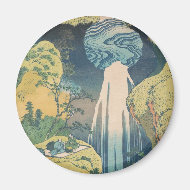 Hokusai Amida Falls Japan Waterfall  Magnet (Front)