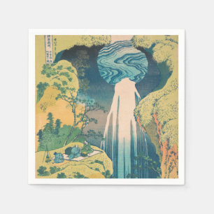 Hokusai Amida Falls Japan Waterfall  Napkin