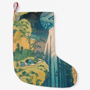 Hokusai Amida Falls Japan Waterfall  Small Christmas Stocking