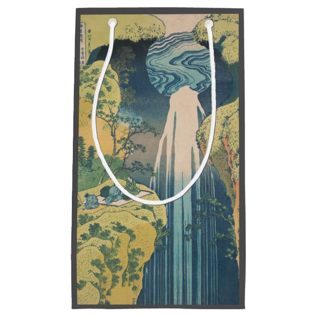 Hokusai Amida Falls Japan Waterfall  Small Gift Bag (Front)