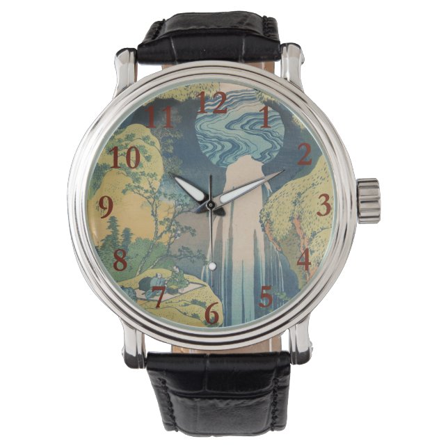 Hokusai Amida Falls Japan Waterfall  Watch (Front)