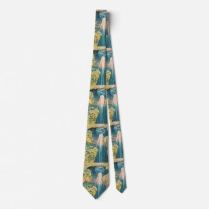Hokusai Amida Falls Japan Waterfall Woodblock Prin Tie