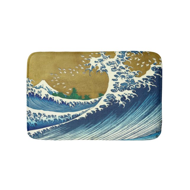 Hokusai Big Wave Japan Japanese Art Bath Mat (Front)