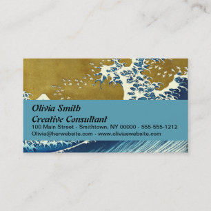 Hokusai Big Wave Japan Japanese Art Business Card