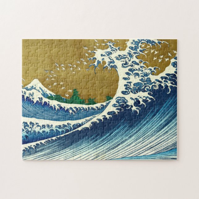 Hokusai Big Wave Japan Japanese Art Jigsaw Puzzle (Horizontal)
