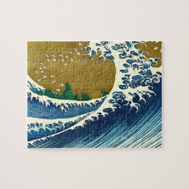 Hokusai Big Wave Japan Japanese Art Jigsaw Puzzle (Horizontal)