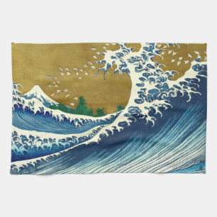 Hokusai Big Wave Japan Japanese Art Tea Towel