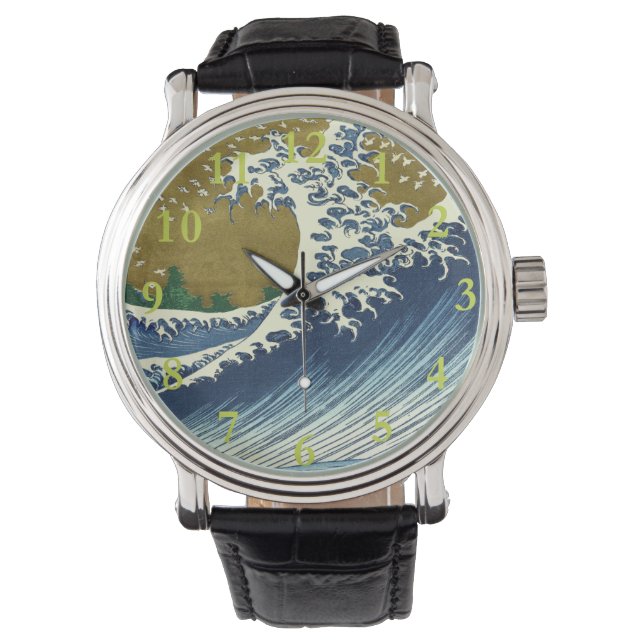 Hokusai Big Wave Japan Japanese Art Watch (Front)