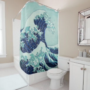 Hokusai Blue Waves Shower Curtain