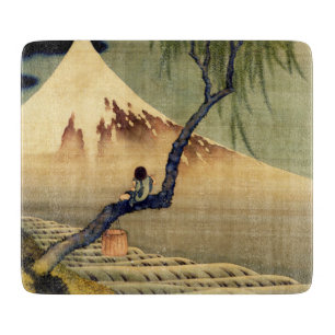 Hokusai Boy Viewing Mount Fuji Japanese Vintage Cutting Board