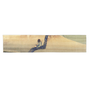 Hokusai Boy Viewing Mount Fuji Japanese Vintage Short Table Runner