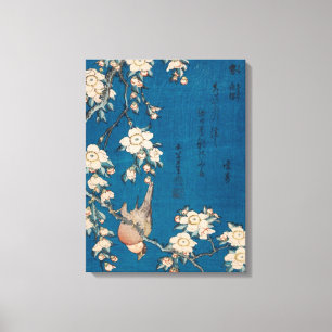 Hokusai Bullfinch and Weeping Cherry GalleryHD Canvas Print
