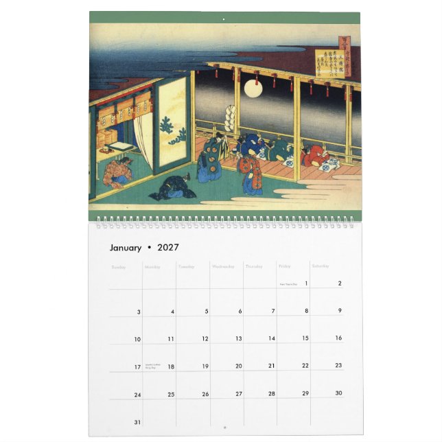Hokusai Calendar #2 (Jan 2027)