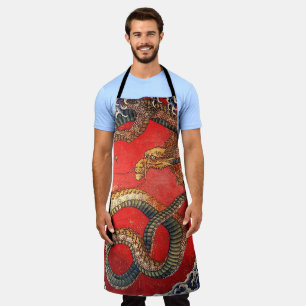 Hokusai Dragon, Japan Art Apron