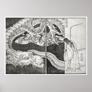 Hokusai Drawing - Art Print
