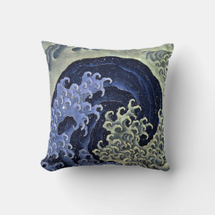 Hokusai Feminine Wave Cushion