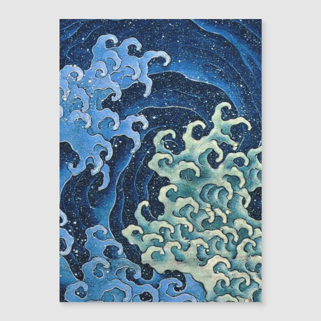 Hokusai Feminine Wave Vintage Ocean  (Front)