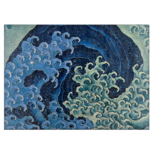 Hokusai Feminine Wave Vintage Ocean  Cutting Board