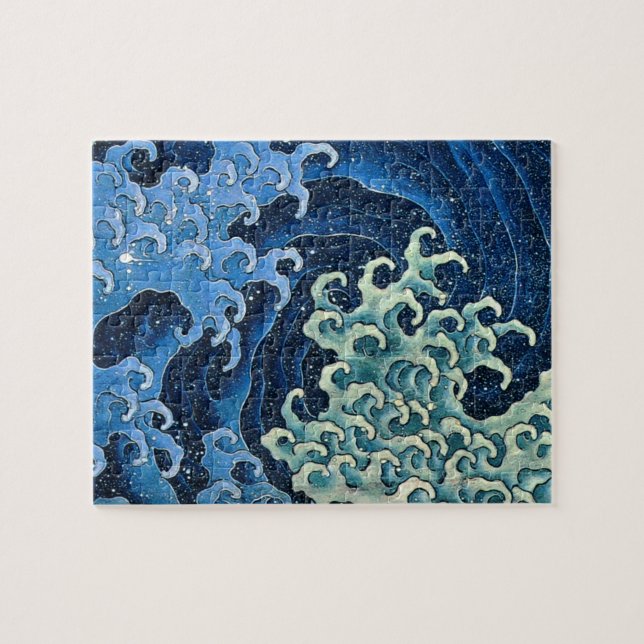 Hokusai Feminine Wave Vintage Ocean  Jigsaw Puzzle (Horizontal)
