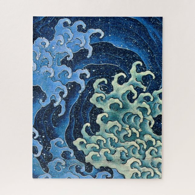 Hokusai Feminine Wave Vintage Ocean  Jigsaw Puzzle (Vertical)