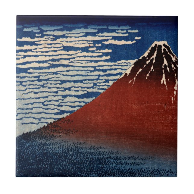 Hokusai - Fine Wind, Clear Morning Tile (Front)