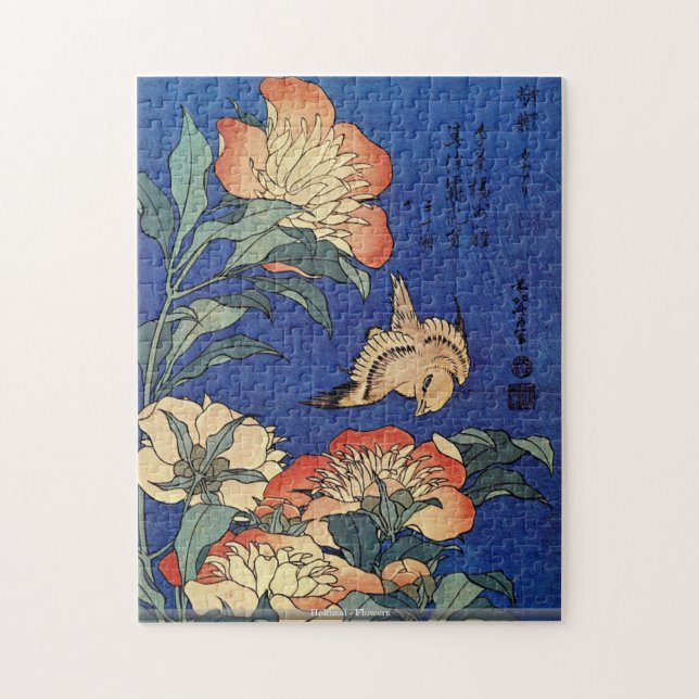 Hokusai - Flowers Jigsaw Puzzle (Vertical)