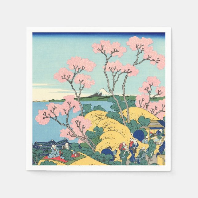 Hokusai Fuji from Gotenyama on the Tōkaidō    Napkin (Front)