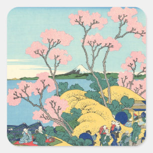 Hokusai Fuji from Gotenyama on the Tōkaidō    Square Sticker