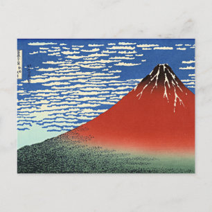 Hokusai - Fuji, Mountains in Clear Weather, Postcard