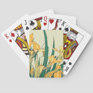 Hokusai grasshopper and iris Japan Playing Cards