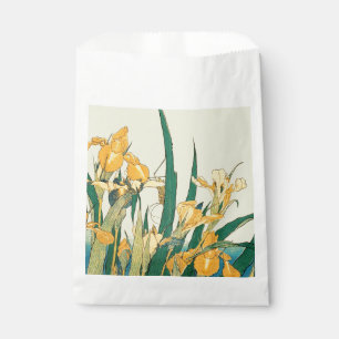 Hokusai Grasshopper Iris Vintage Print: Japanese Favour Bags