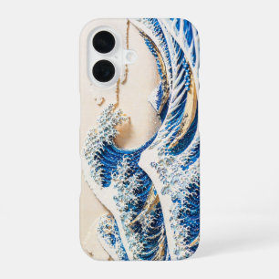 Hokusai "Great Wave" 3D Shadow Relief iPhone 16 Ca Case