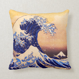 Hokusai great wave cushion