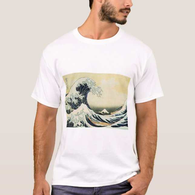 Hokusai Great Wave Men's T-Shirt (Front)