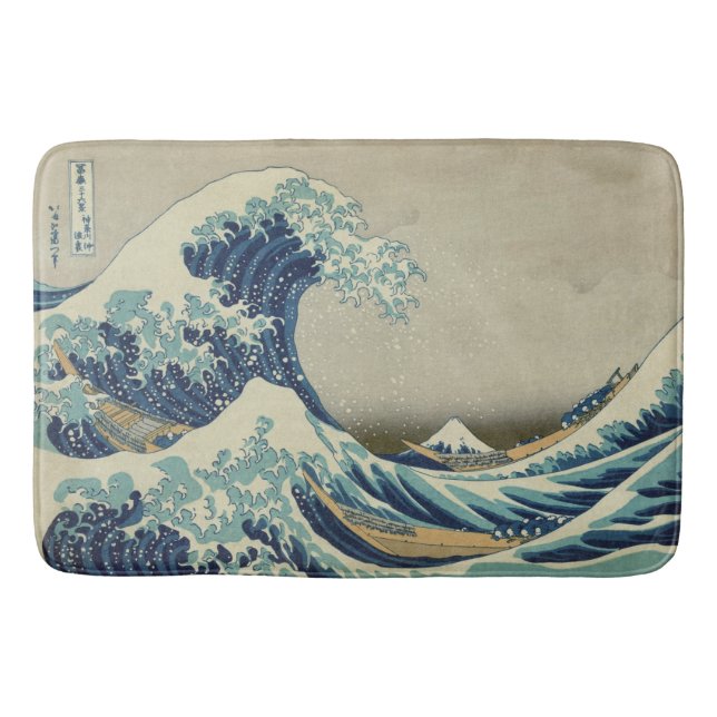 Hokusai: Great Wave Off Kanagawa Bath Mat (Front)