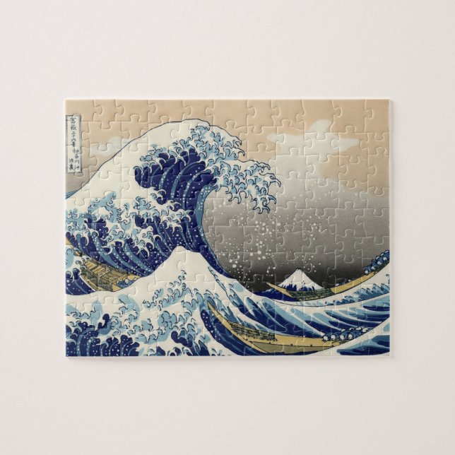 Hokusai Great Wave off Kanagawa Katsushika Tsunami Jigsaw Puzzle (Horizontal)