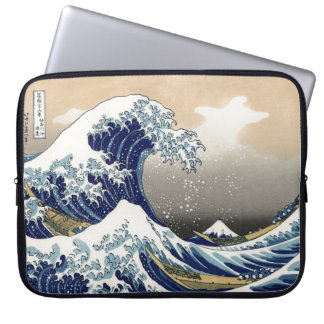 Hokusai Great Wave Off Kanagawa Katsushika Tsunami Laptop Sleeve