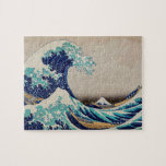 Hokusai Great Wave off Kanagawa. Vintage japan art Jigsaw Puzzle<br><div class="desc">Katsushika Hokusai "The Great Wave off Kanagawa" puzzle. Vintage japan illustration.</div>